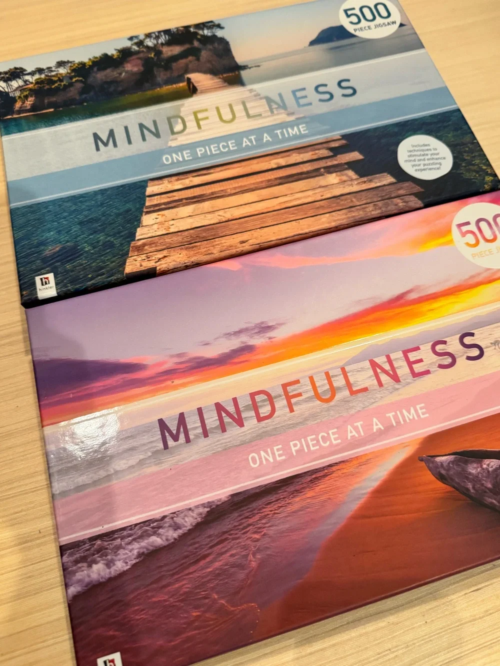 Set of 2 Beautiful and Relaxing Mindfulness 500 Piece Puzzles